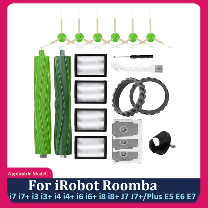 

Robotic Vacuum Cleaner Brush Accessories Kit For Irobot Roomba I7 I7+ I3 I3+ I4 I4+ I6 I6+ I8 I8+ J7 J7+/Plus E5 E6 E7