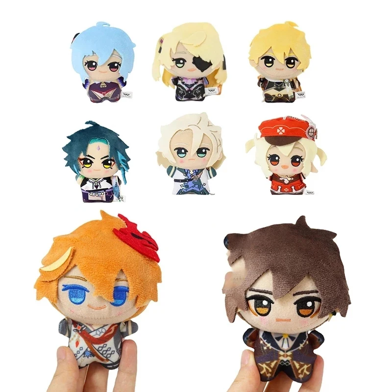 10 см Genshin Impact Xiao Klee Albedo Ganyu Tartaglia Zhong Li плюшевая подвеска игрушка кукла мини-брелок