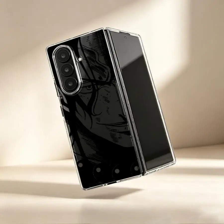 Фото Прозрачный мягкий чехол для телефона Samsung Galaxy Z Fold7 Z Fold6 Z Fold 7 6 5 4 3 Z Fold4 Z Fold3 Z Fold5, цельный, аниме-дизайн №2