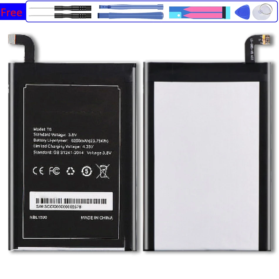 

6250mAh Replacement Battery For Homtom HT6 & DOOGEE T6 with Track Code