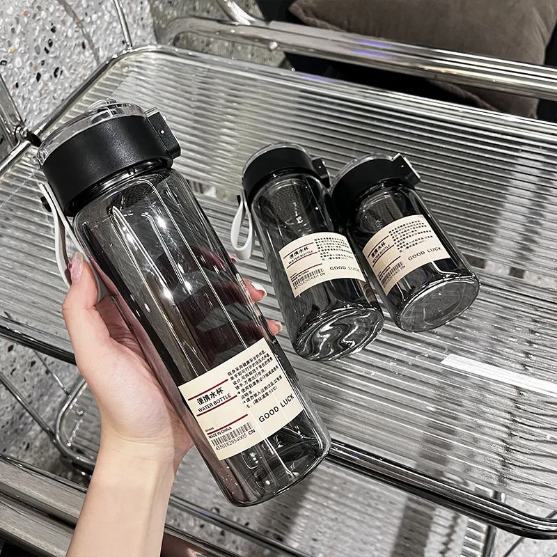 350/550/750 мл стеклянные прозрачные бутылки для воды с веревкой портативная