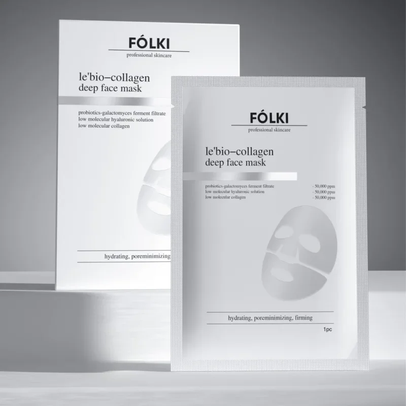 Биоколлагеновая маска для лица сужает поры глубоко увлажняющая Освежающая