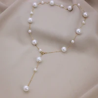 minimalist pearl necklace women luxury beaded party club statement necklace