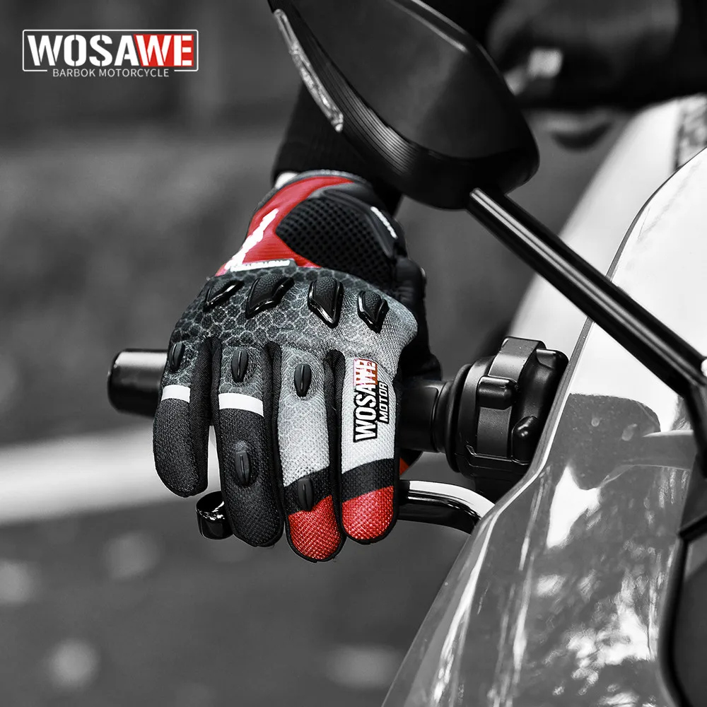 WOSAWE мотоциклетные перчатки ветрозащитные Guantes для езды на мотоцикле сенсорный