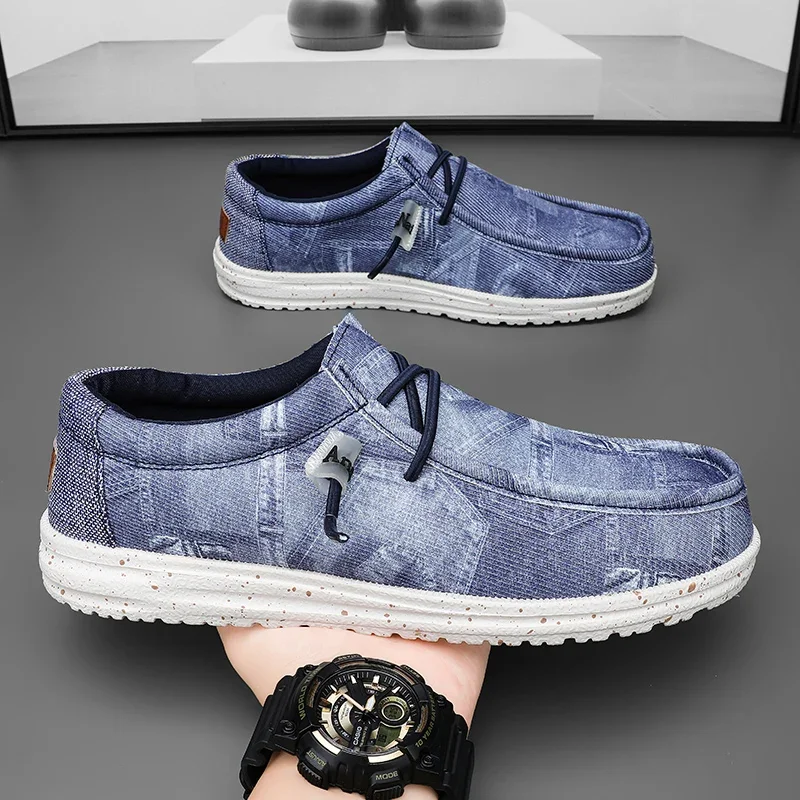 Мужские парусиновые туфли Вулканизированная подошва дышащие прогулочная обувь