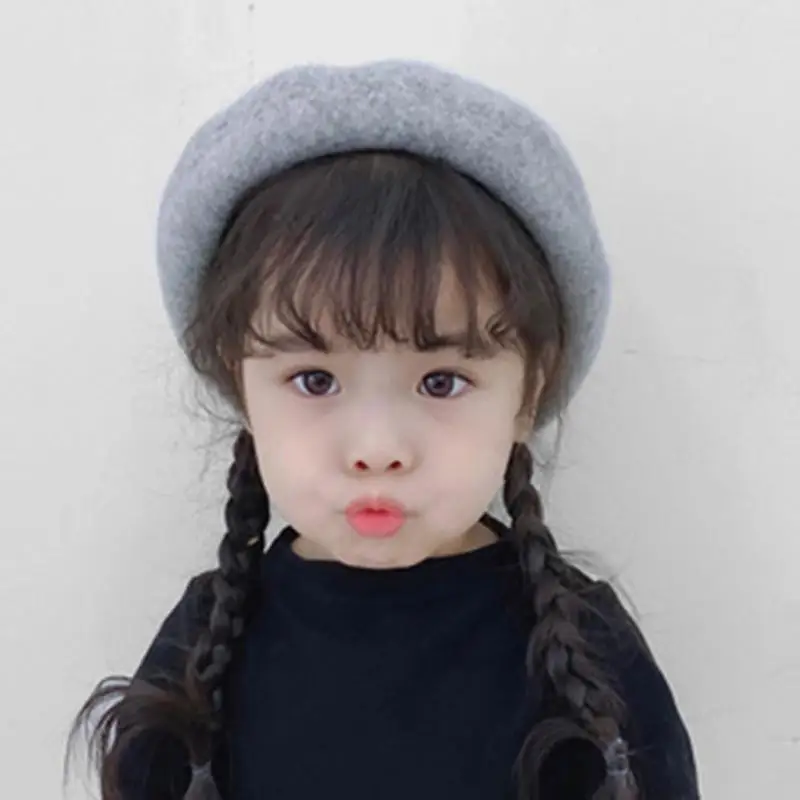 Kid Winter Hat Girl Boy Beret Warm Baby Wool Beanie Hat French Artist Painter Hat Children Beret Retro Vintage Elegant Berets