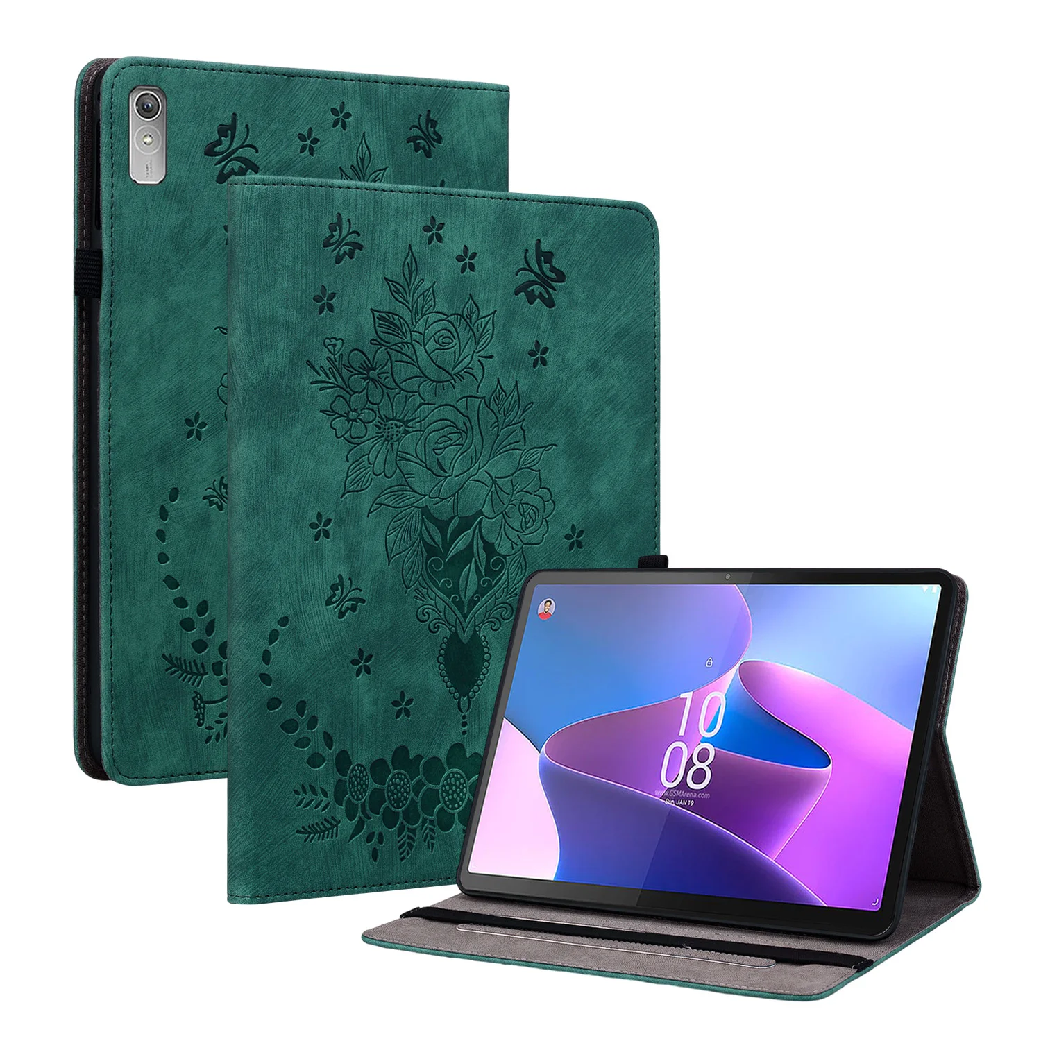 Чехол-бумажник для Lenovo Xiaoxin Pad Plus 11 5 2023 с цветком розы чехол планшета Tab P11 Gen2 2022