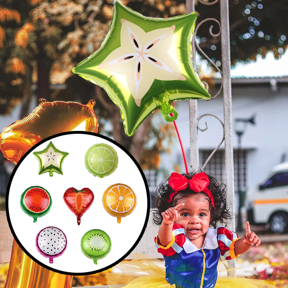 

1pc New Fruit Shaped Watermelon Orange Strawberry Birthday Party Decoration Children's Day Toy Arrangement Aluminum Film Balloon
