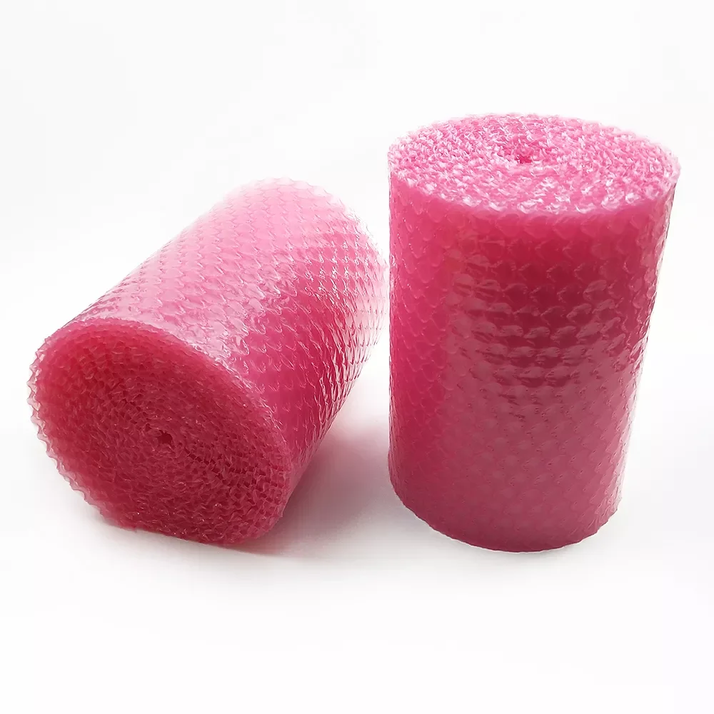 

x 5 meter Pink Air Bubble Roll Love Heart-shaped Party Favors Gifts Packing Foam Roll Gift Box Packing Filler Wedding Decor
