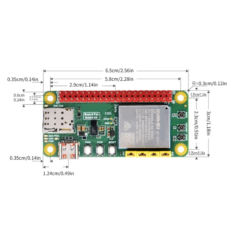 Усовершенствованная плата разработки BG95 с поддержкой LTE NB2 EGPRS Fast для различных