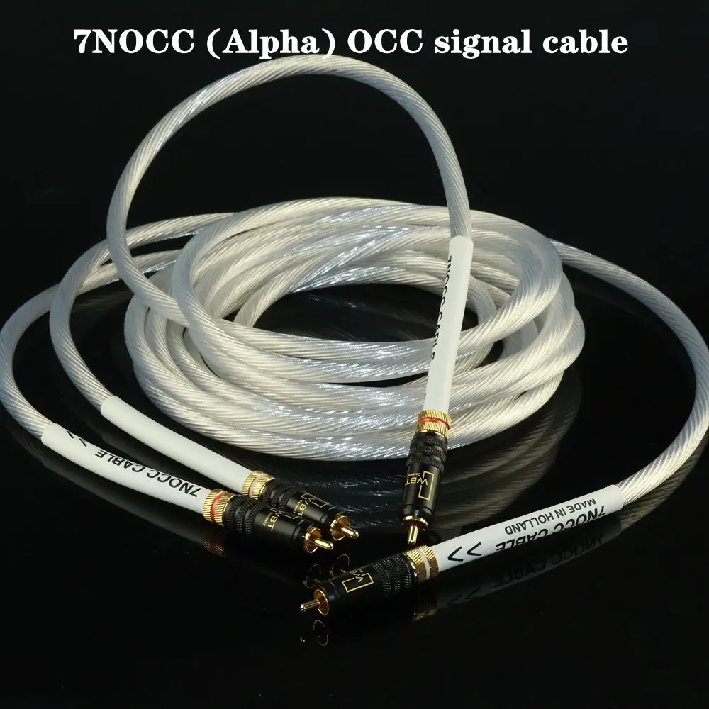 Фото Высококачественный RCA-кабель 7NOCC с позолоченными разъемами WBT, шумопоглощающий, Hi-Fi, аудиофильский соединительный провод для домашнего кинотеатра №1