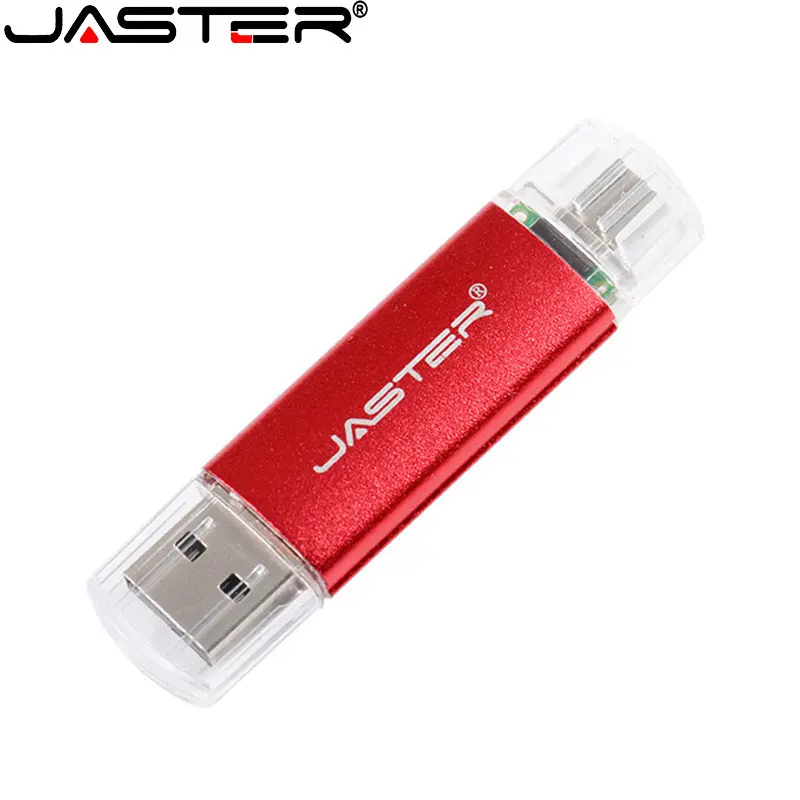 Mobile Phone OTG Metal Micro USB Flash Drive 64GB Free Logo Plastic Red 32Gb Pen Drives Black 16Gb Memory Stick 8Gb U Disk 4Gb images - 6