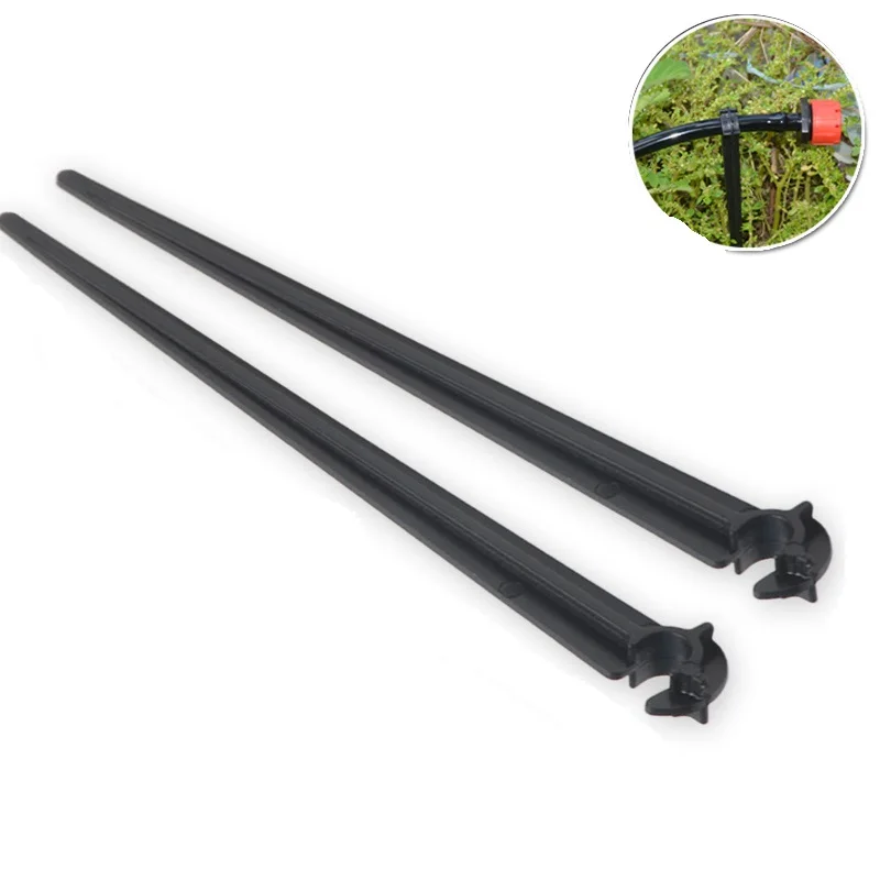 

100PCS/lot L 11cm Plastic Hook Fixed Stems Support Holder for 4/7 Drip Irrigation Water Hose fixed rod