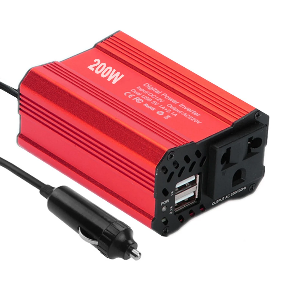 

Адаптер для автомобильного инвертора, двойная электрическая камера для ноутбука, аксессуары для замены планшета DVD-плеера 200 Вт