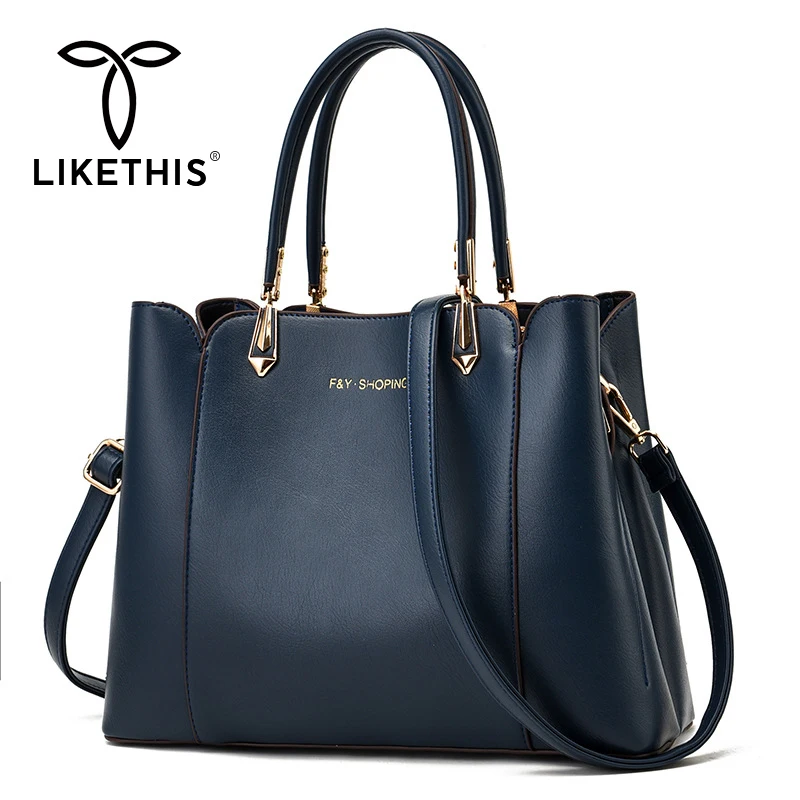 

LIKETHIS Luxury Designer Handbag for Women Vintage Fashion High Quality Pu Leather Female Work Daily Shoulder Bag Bolsos Mujer