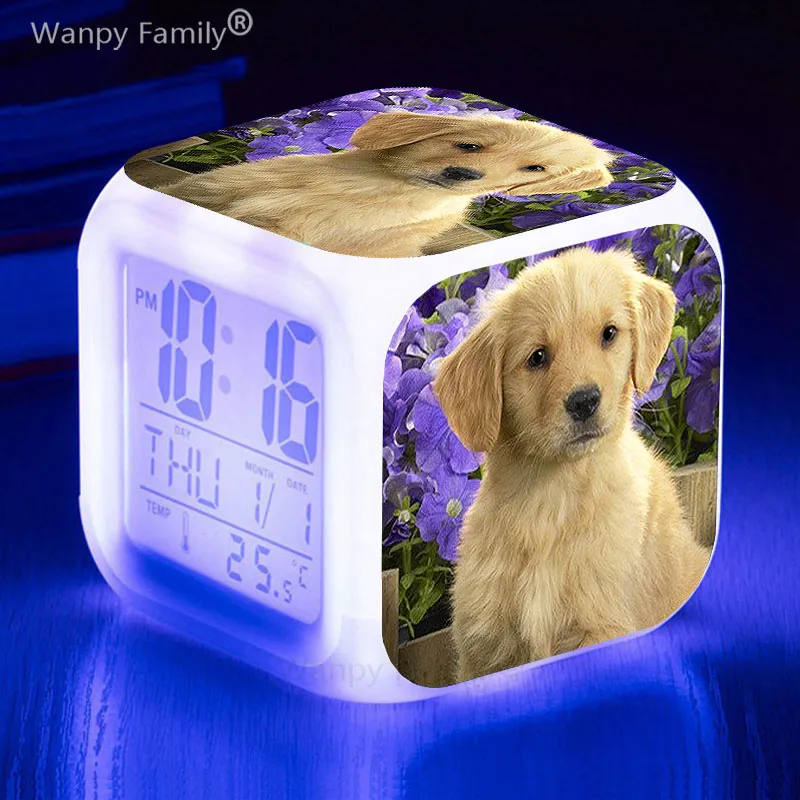 Glowing Led 7 Color Changing Digital Clock Children's Room Home Decor Desk Clock
