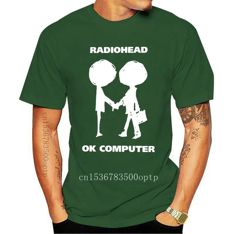 

Camiseta con logotipo de Radiohead OK para hombre, camisa de OKNOTOK con música en blanco y negro, de dibujos animados, Unisex,