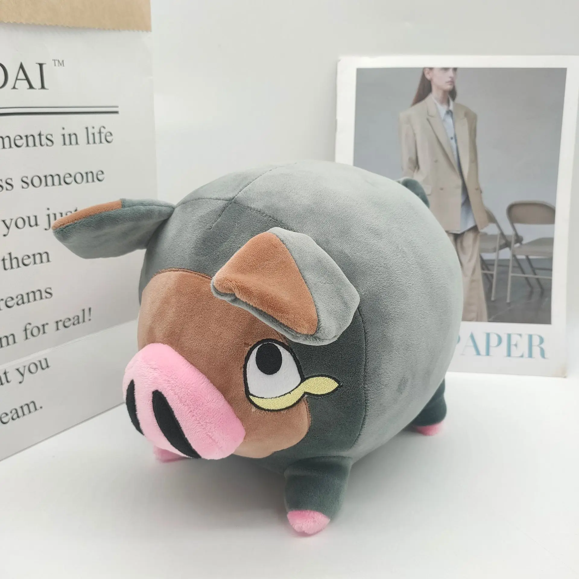 

New Pokemon Grey Pig Plush Toys Anime Characters Cartoon Shapes Children's Birthday Gifts for Boyfriends