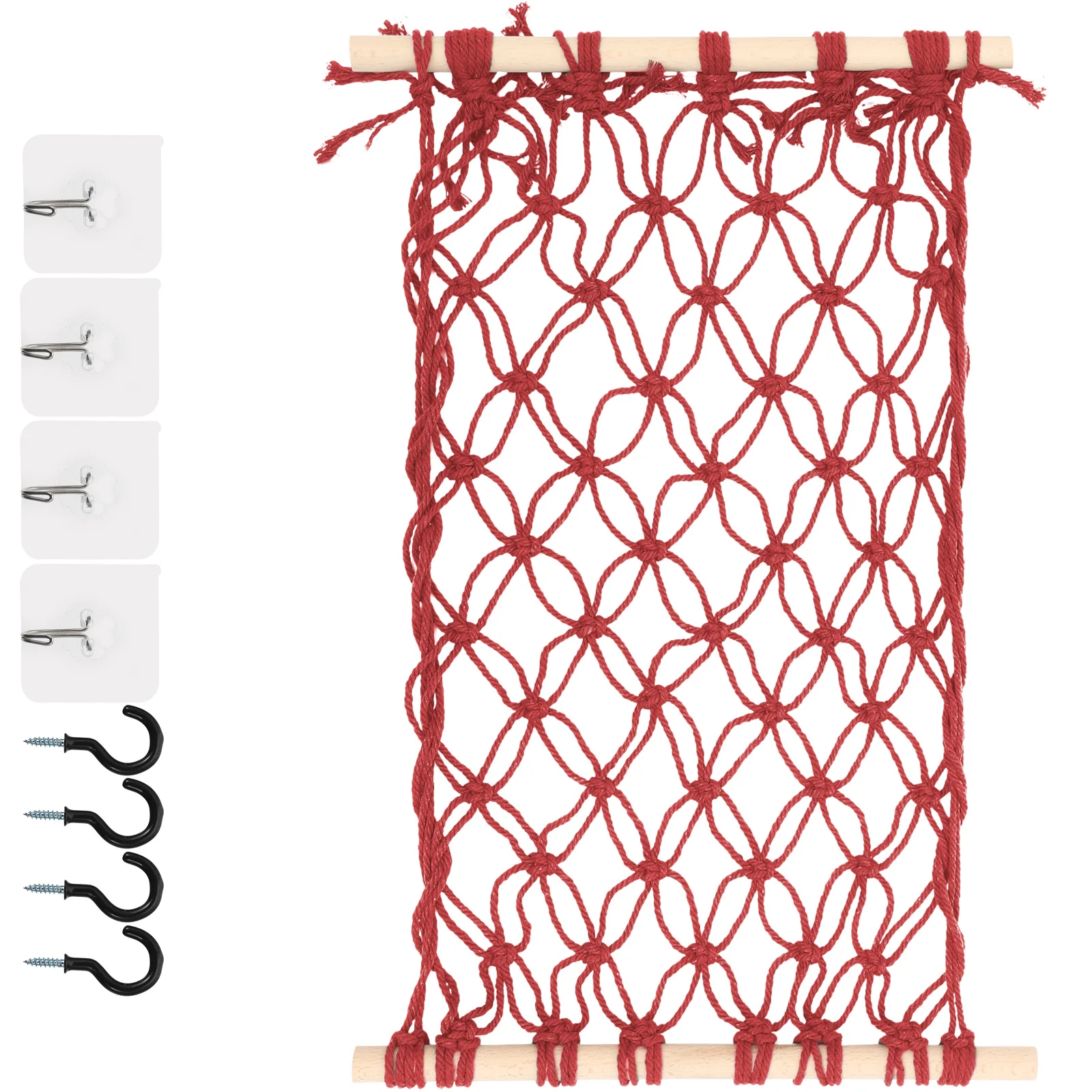 

1 Set of Fruit Vegetable Hammock Woven Net Bag Kitchen Fruit Organizer Storage Bag