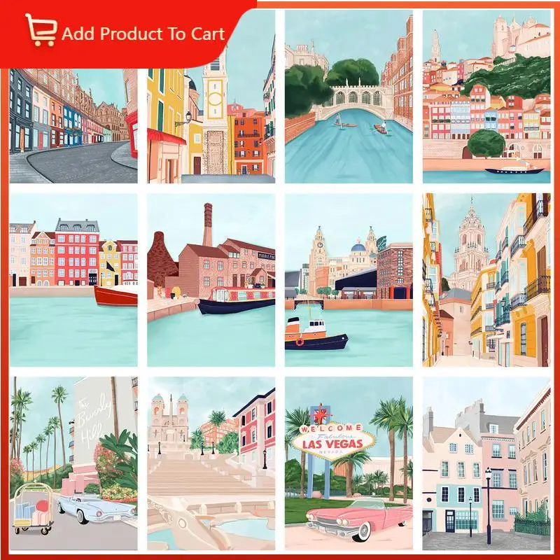 

Paint By Numbers Scenery Oil Painting By Numbers On Canvas Landscape 40x50cm Frameless DIY Home Decor Wall Art