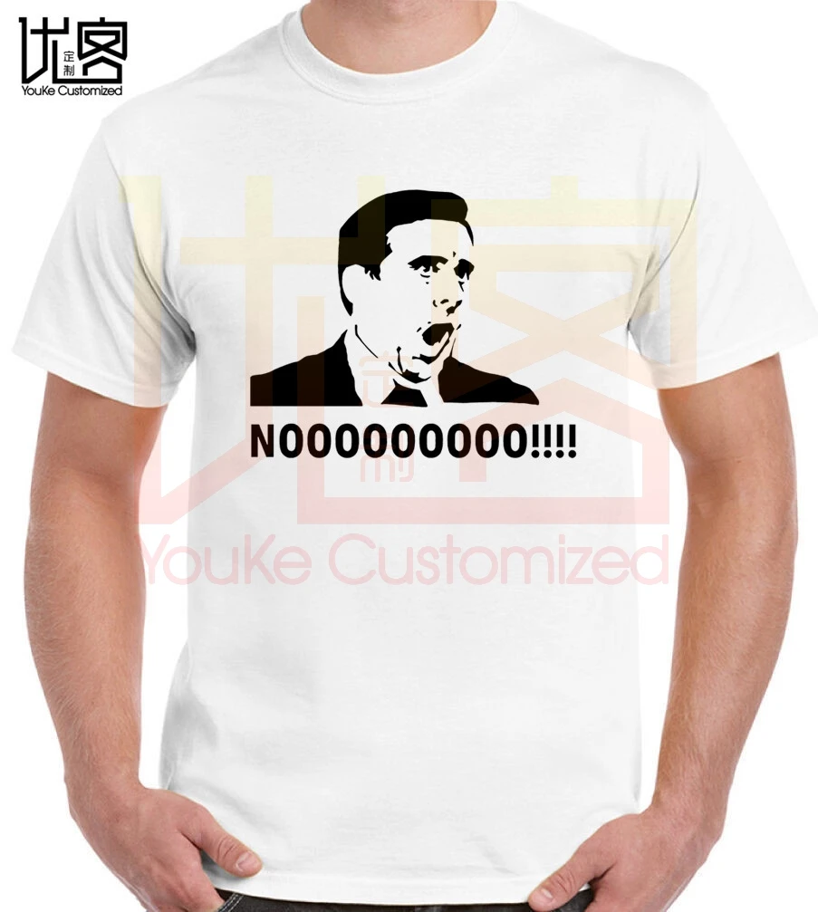 

The Office Michael Scott NOOOO!!! T-Shirt men's women's 100% cotton short sleeves tops tee printed Crewneck casual t-shirt