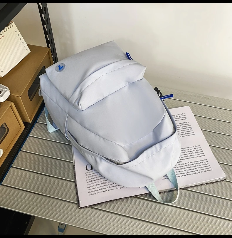 Teenage Girls Simple Casual School Bag Fashion Trendy Versatile Laptop Backpack High School Students Fashion School Bag