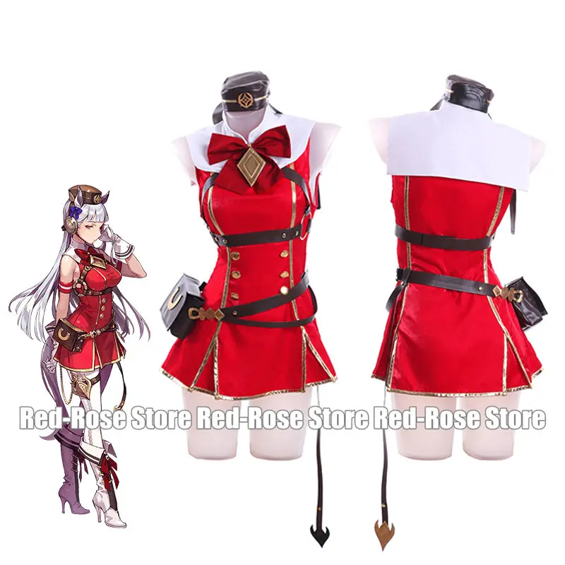 

Аниме Косплей Uma musum красивый Дерби Золотой Корабль костюмы для косплея эллоуин красный галстук-бабочка женское сексуальное платье другие комплекты