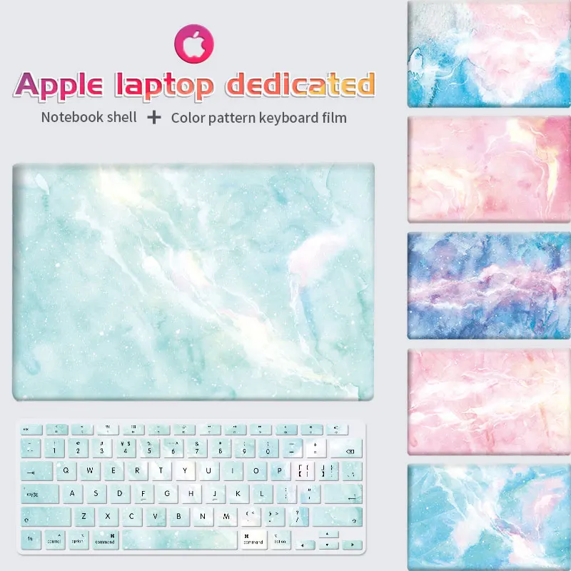 

Marble Hard Shell Laptop Case for Macbook Pro M1 Case A2251 Pro 16 A2141 Watercolor Keyboard Cover For Macbook Air 13 A2442 Case