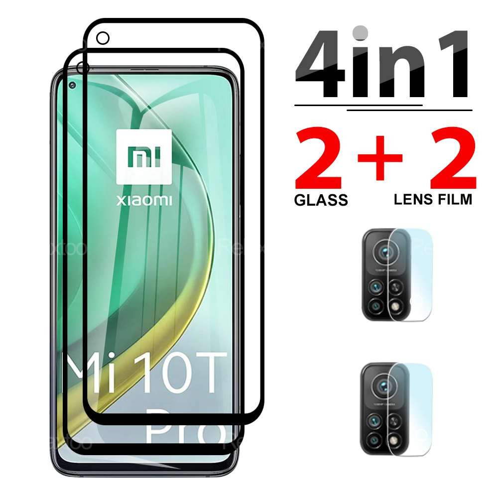 

4in1 Tempered Glass For Xiaomi 10 Llite 10T Screen Protector And Camera Film For XIAOMI 11T Pro MI 10 I 5G Screen Glass