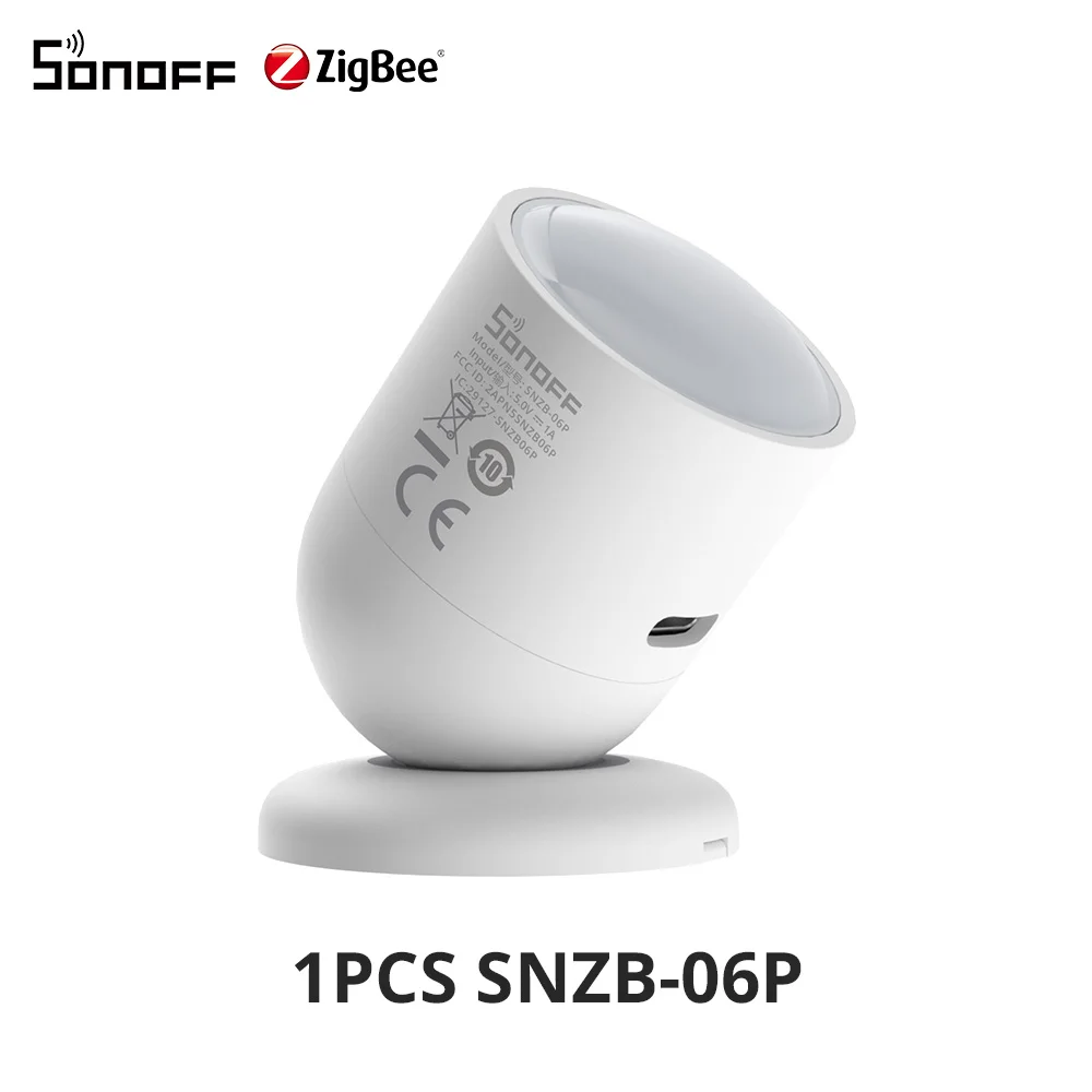 

Датчик присутствия человека SONOFF SNZB-06P Zigbee, 1-10 шт., 5,8 ГГц, микроволновый радар, Smart Scene ZBBridge-P eWeLink Alice Alexa Google
