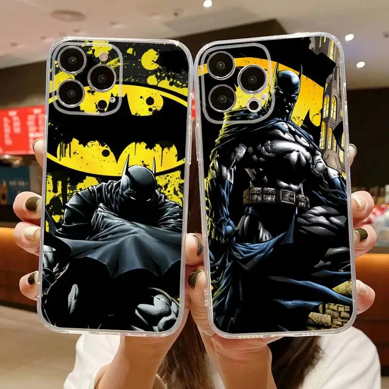 Купи DC Superhero Batman Phone Case For iphone 14 Plus 13 12 11 Pro Max Mini X XS XR Soft Transparent Cover за 117 рублей в магазине AliExpress