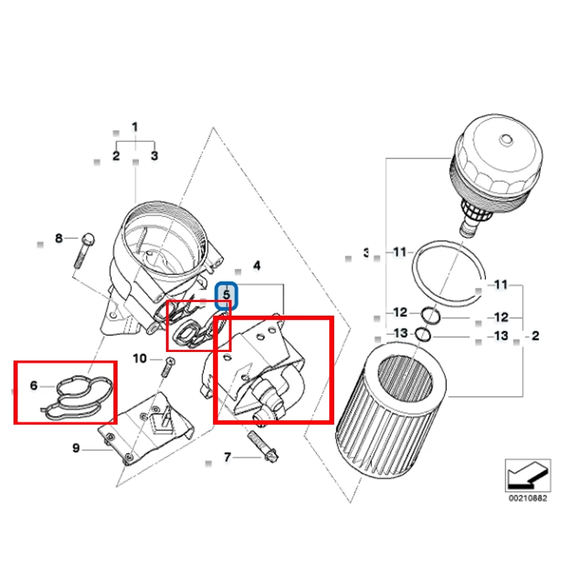 11427508967 11427508970 11427508971 автомобильный масляный радиатор двигателя для BMW E46 E60 E81 E87 E90