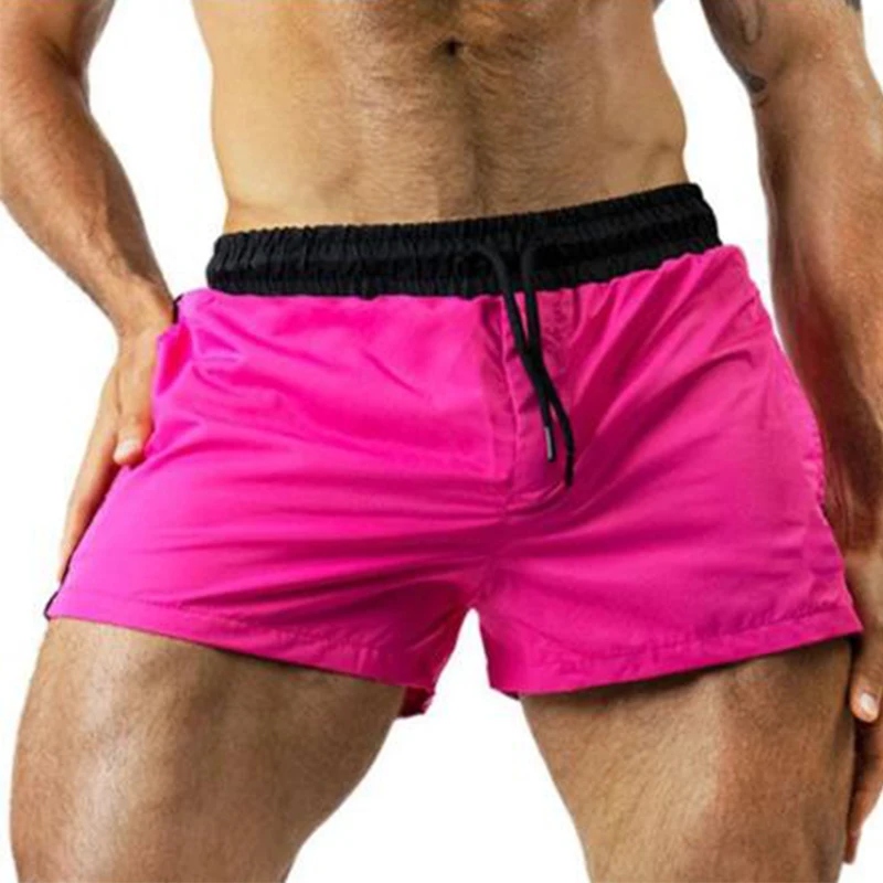 

Новые шорты для бега, мужские купальники, мужской купальник, плавки, короткие быстросохнущие сексуальные мужские трусы для плавания exy, пляжные шорты