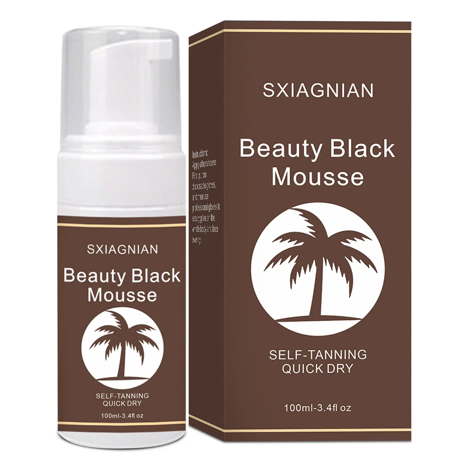 

100ml Self Tanning Mousse Body Bronzer Fast Face Self Tanner Fake Tan Cream Solarium Makeup Foundation Bronzer Nourishing Lotion