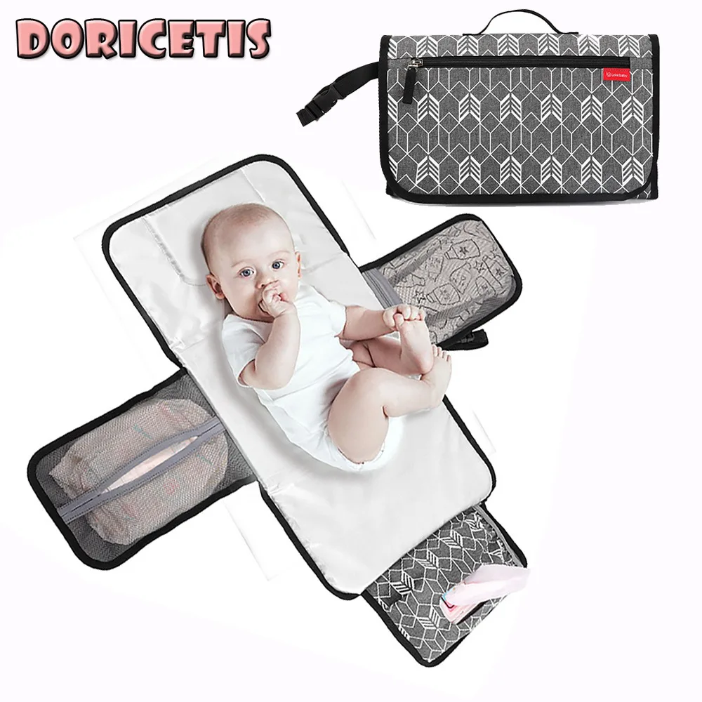 

Детский пеленальный коврик, водонепроницаемая портативная подкладка, пеленальный столик, многофункциональные складные детские принадлеж...