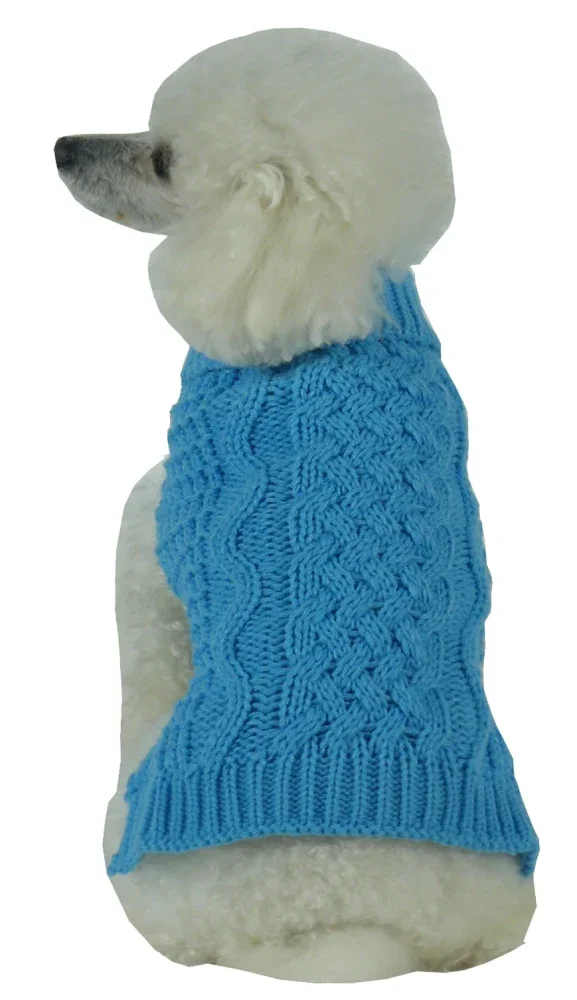 

Модный дизайнерский свитер для собак JMT Swivel-Swirl Heavy Cable Knit