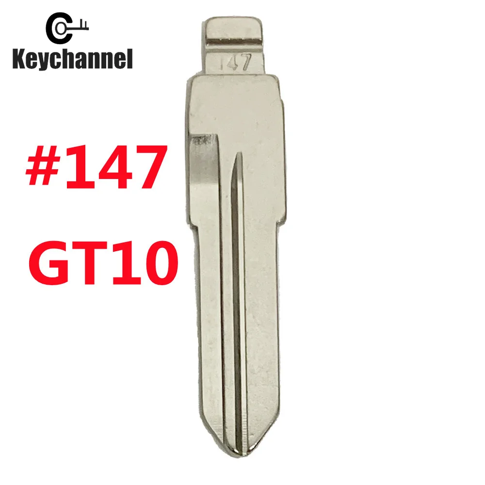Keychannel 10 шт./лот KD ключ № 147 GT10 металлический пустой необработанный флип XHORSE