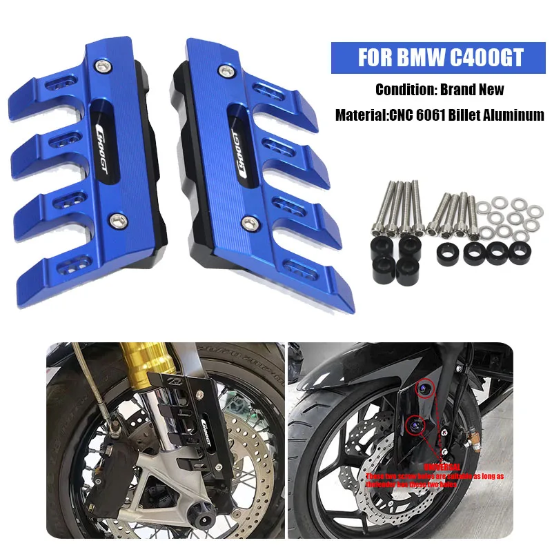 

With Logo For BMW C400GT C400X C400 GT X Motorcycle Front Fork Protector Fender Slider Guard Accessories Mudguard