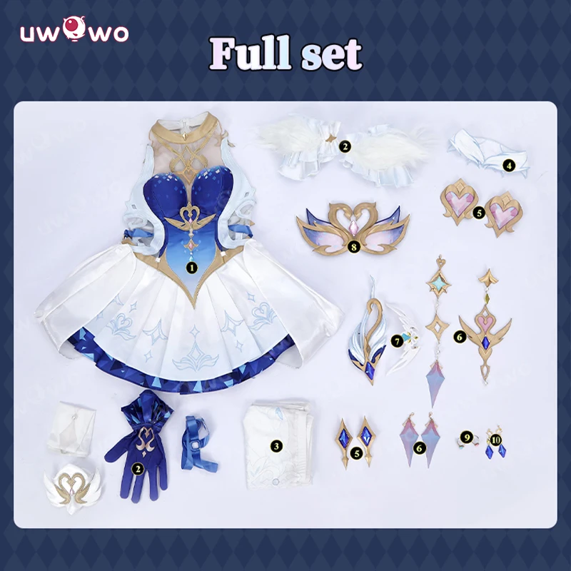 Костюм для косплея UWOWO Odette из коллаборационной серии: Костюм для косплея Одэтте из игры Genshin Impact, балетный костюм, костюм на Хэллоуин (art.: 3920dc3fac688) - 3920dc3fac688