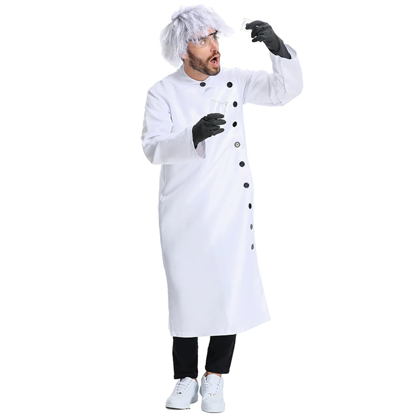 Костюм для косплея по мотивам фильма и ученых длинная белая мужская одежда