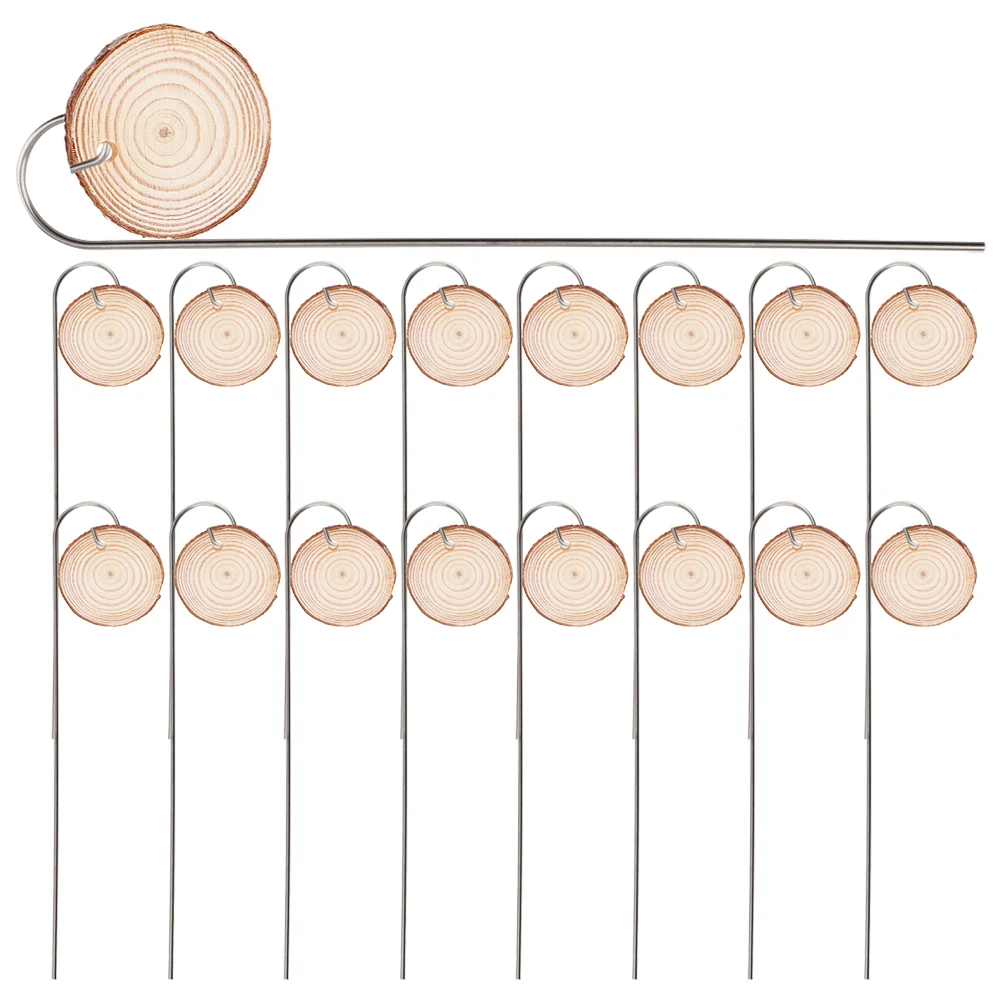 

Вкладки в горшке Декор деревянные сады этикетки круглые формы маркеры цветы металл