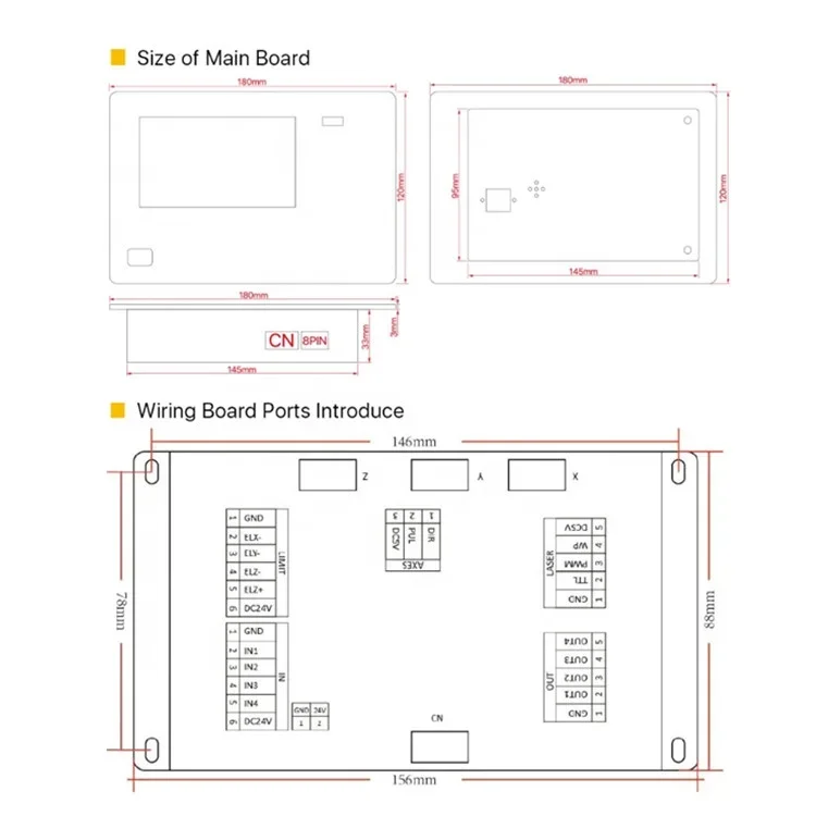Карта лазерного контроллера AWC708C Trocen Anywells Контроллер лазерной гравировки и резки