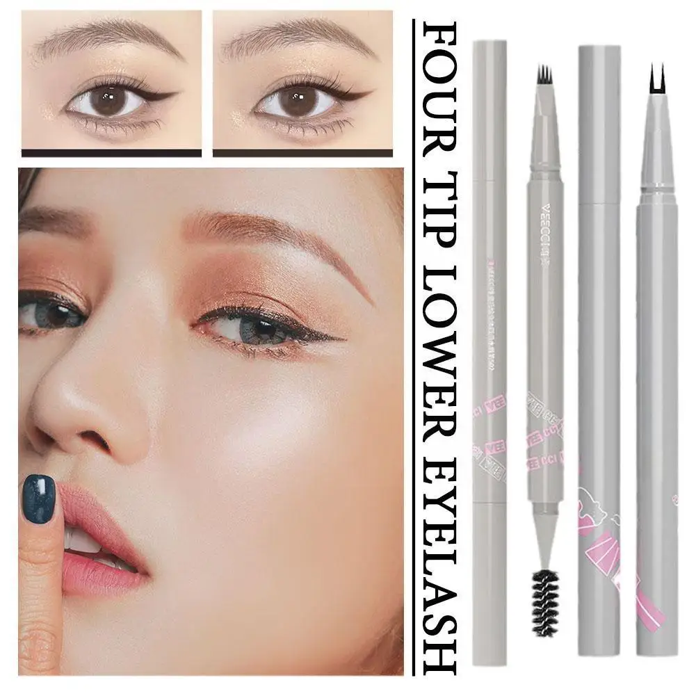 

Four-Claw Ultra-Fine Eyeliner Pen Natural Lower Eyelashes Waterproof Tools Dry Anti Lasting Eyebrow Cosmetics Sweat Quick M Z2Z4