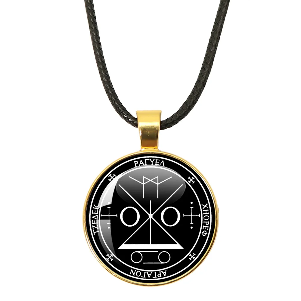 Печать семь архангелов медаль кожаная веревка ожерелье Майкл Рициэль Уриэль