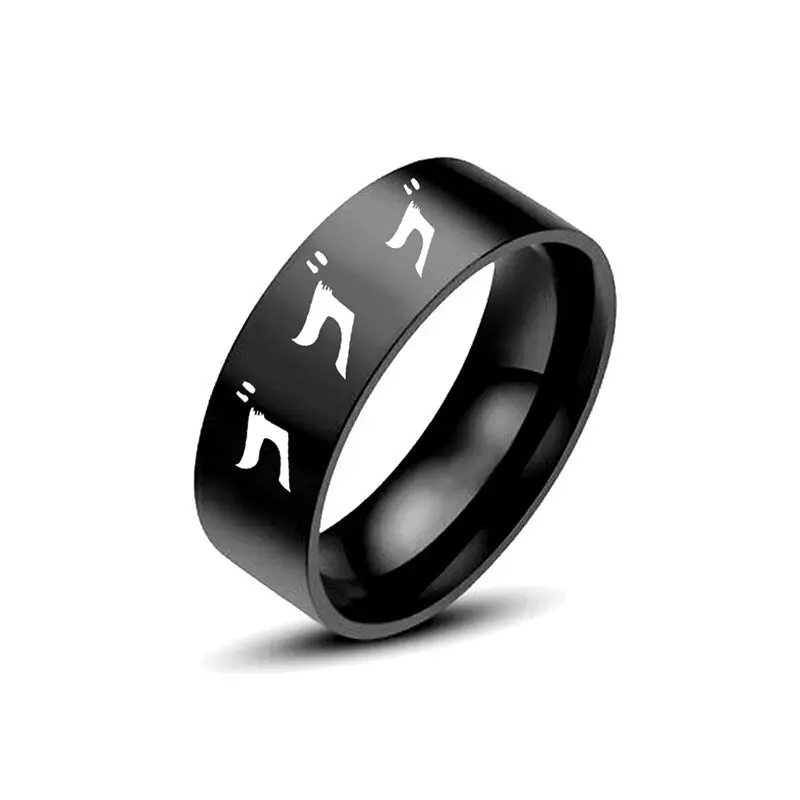 

Black Classic Special Symbol Stainless Steel Ring Jewelry For Wedding Gift High Quality