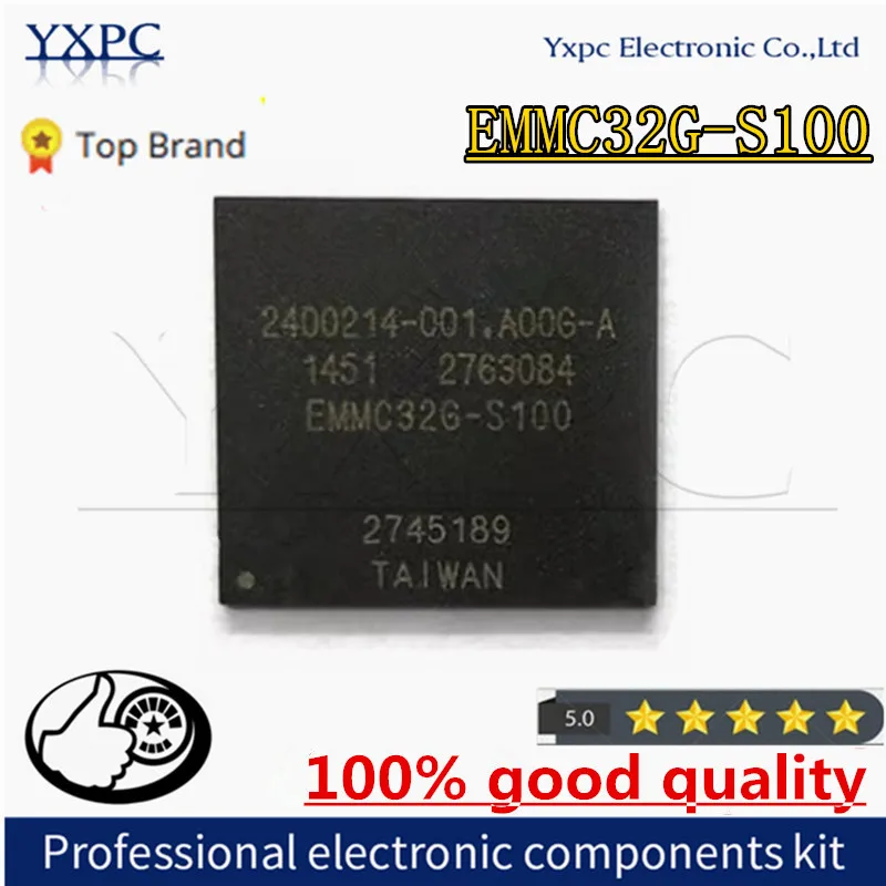 

EMMC32G-S100 32G S100 BGA153 EMMC 32GB Flash Memory IC Chipset with balls