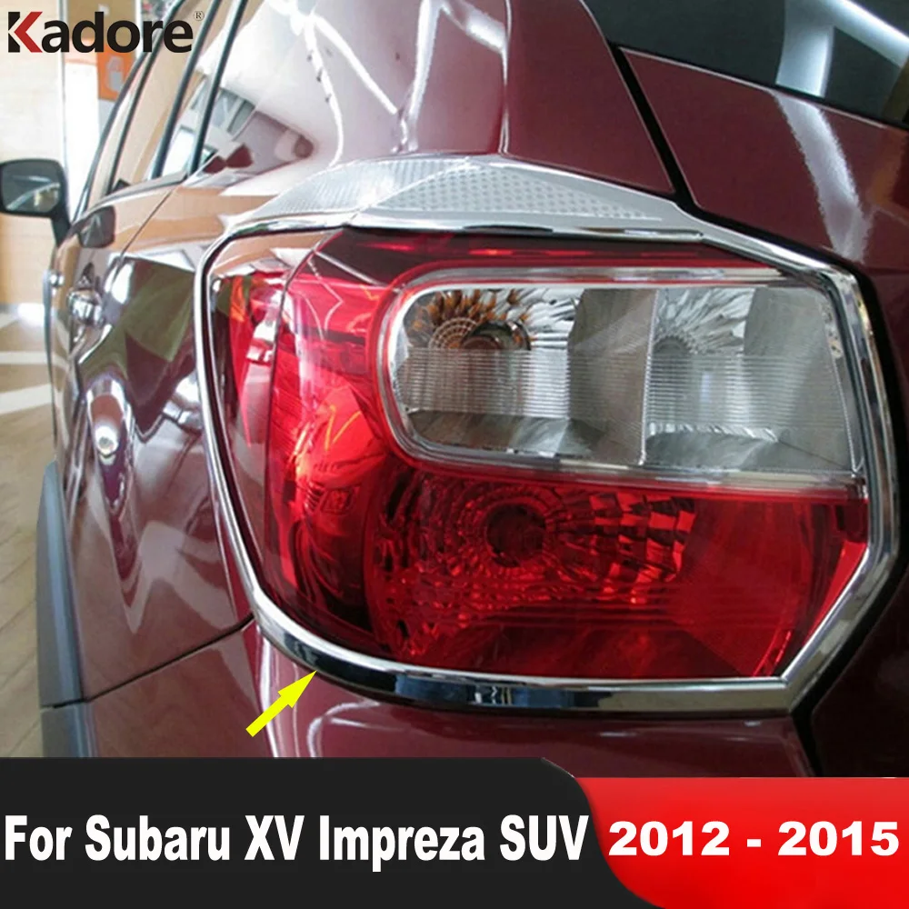 

Rear Light Lamp Cover Trim For Subaru XV Impreza Hatchback 2012 2013 2014 2015 Chrome Car Accessories Taillight Molding Strips