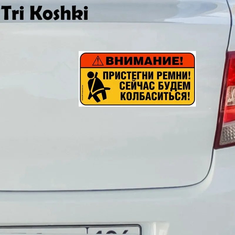 Три кошки Kcs494 АВНИМАНИЕ! ПРИСТЕГНИ РЕМНИ! СЕЙЧАС БУДЕМ КОЛБАСИТЬСЯ! наклейки на