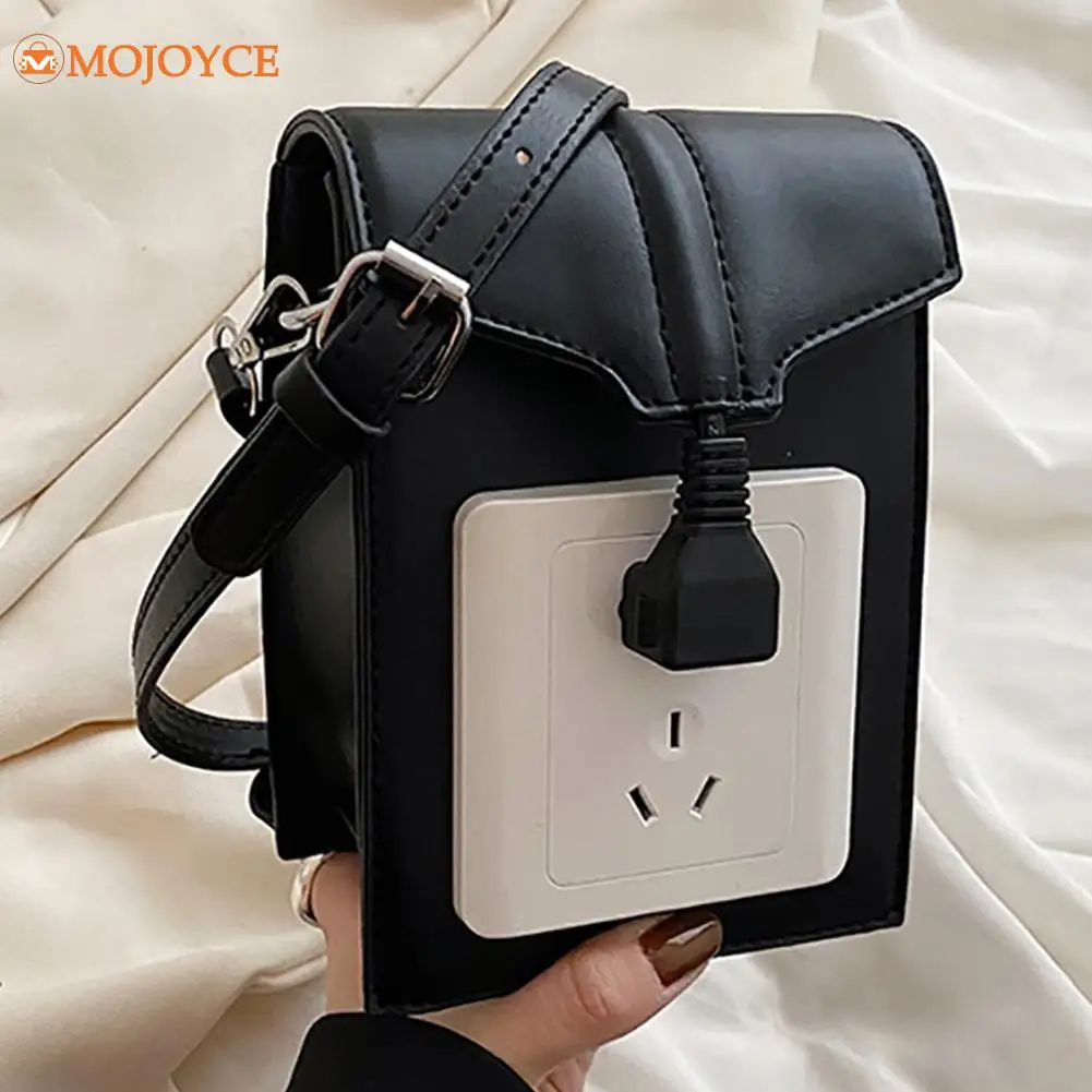 

Креативная женская сумка с выключателем розетки, дизайнерская сумка для телефона, модные женские сумки-мессенджеры на плечо, маленький кла...