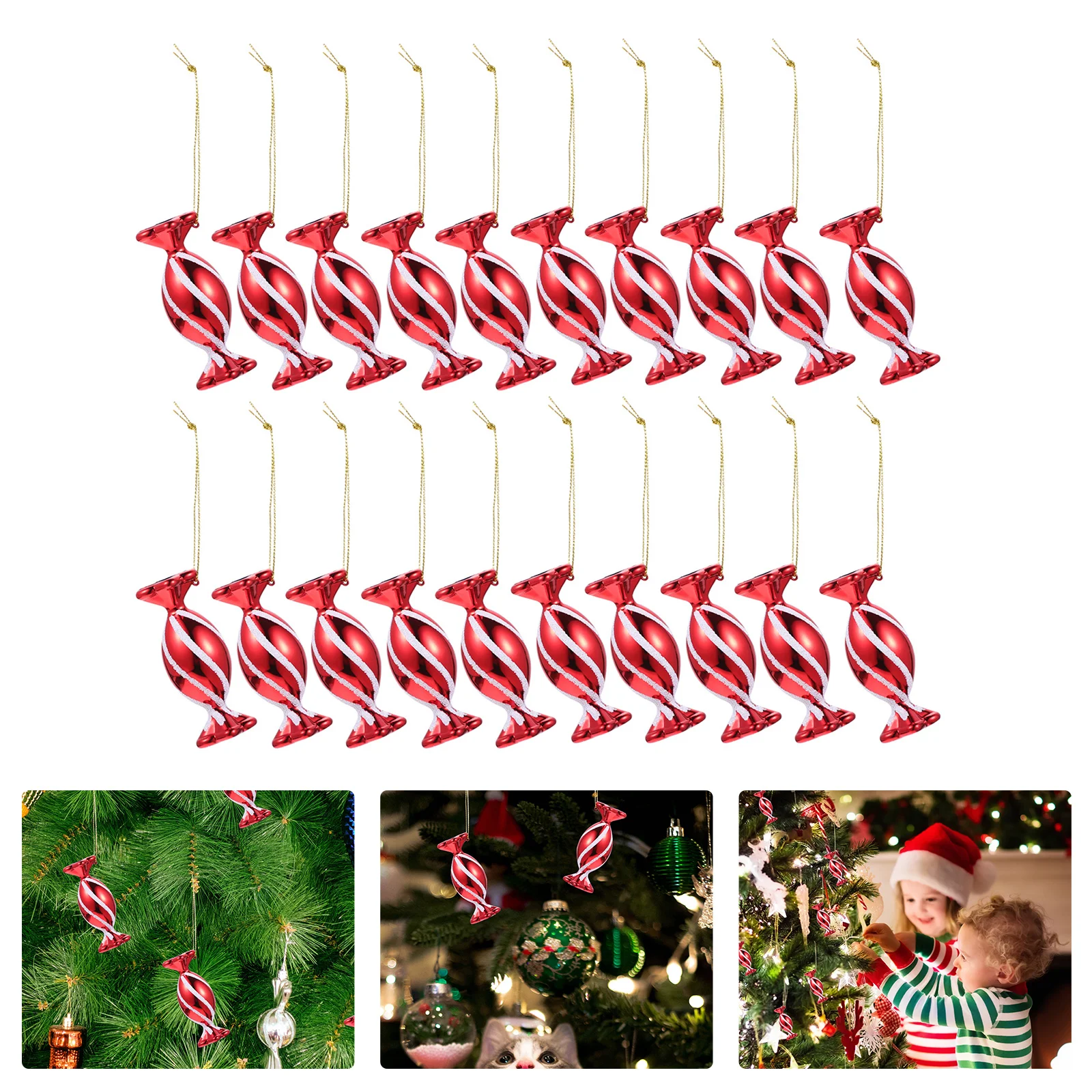 

Christmas Candy Ornaments Tree Decorations Hanging Canepeppermint Ornament Pendant Holiday Lollipop Decor Nutcracker Decoration